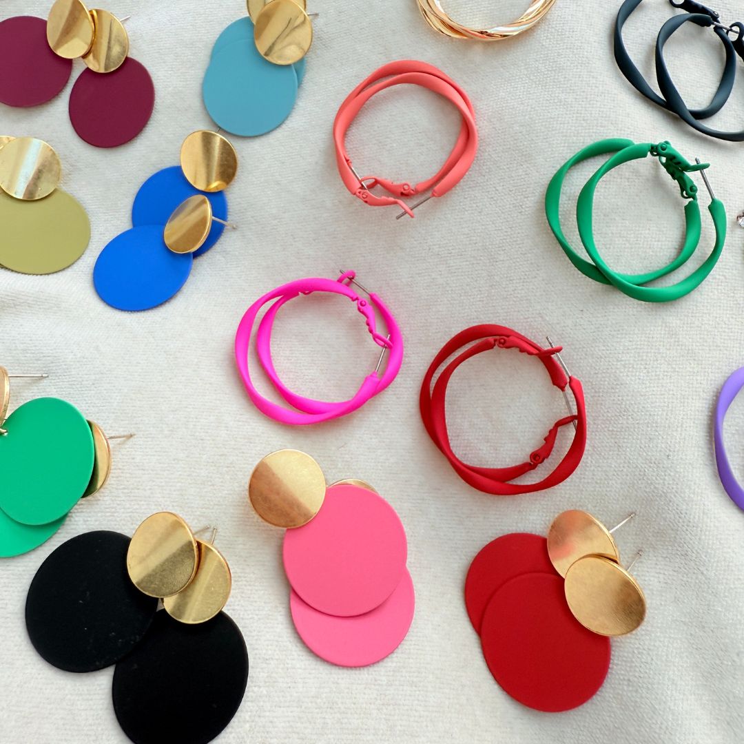 Lola earrings in silver and gold