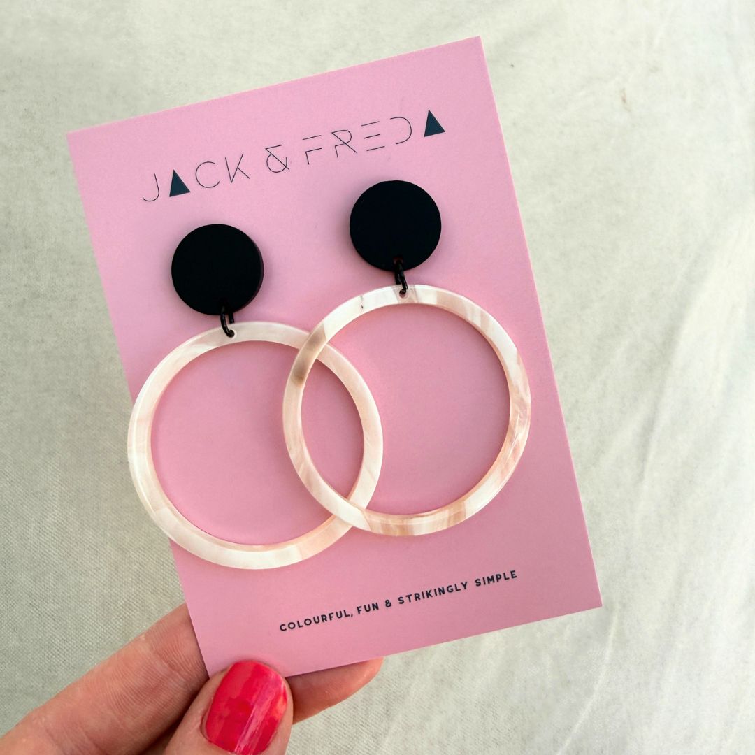 NEW! BLACK & WHITE HOOPS