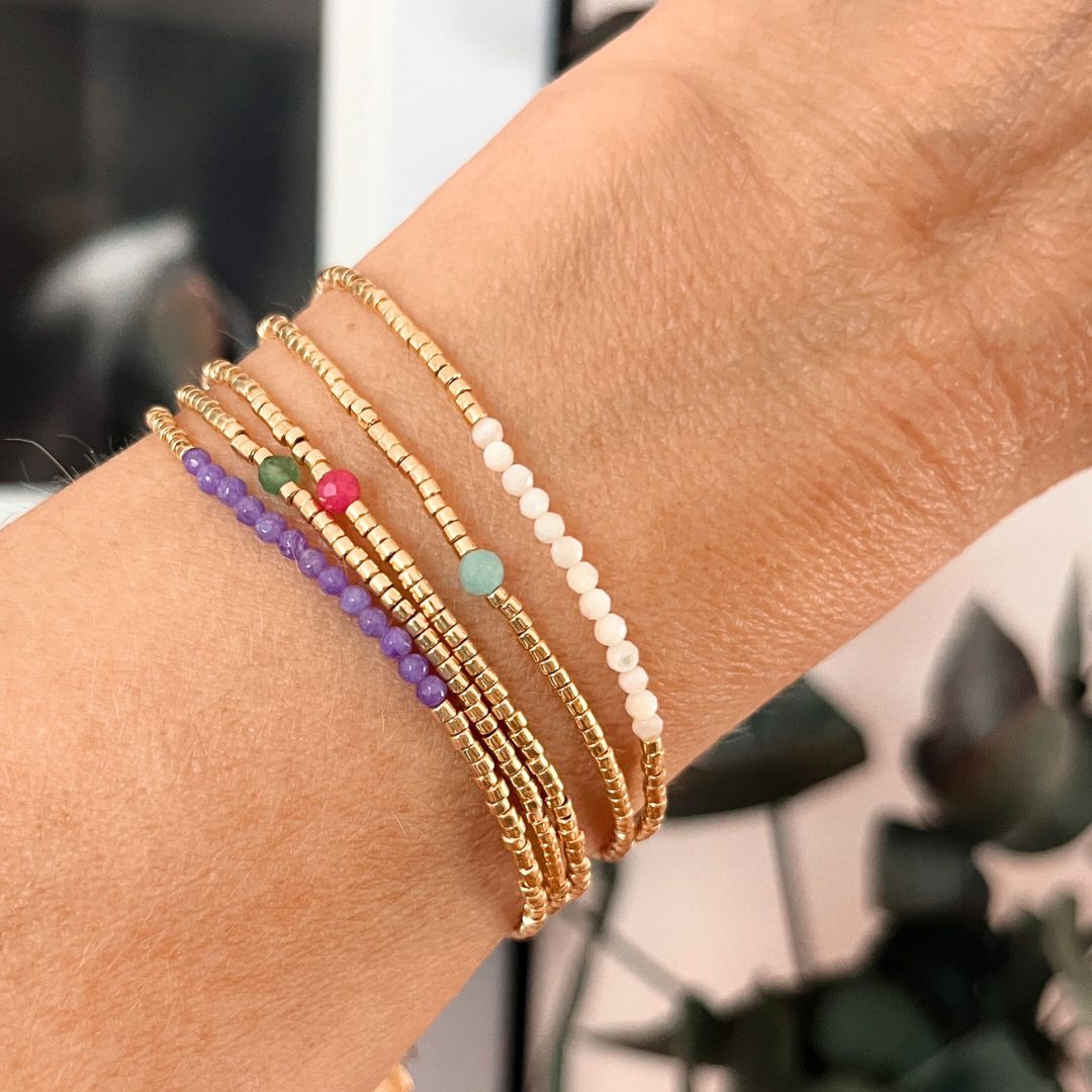 MIYUKI GEMSTONE BRACELETS - VARIOUS STONES