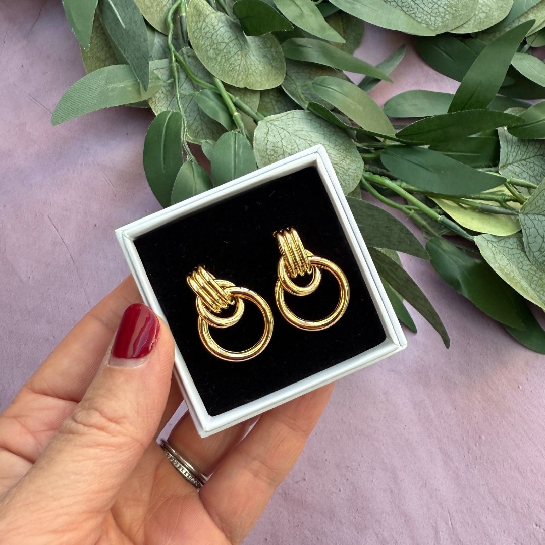 NEW! GOLD STATEMENT EARRINGS