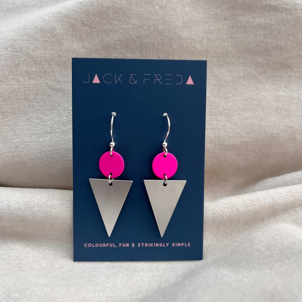 NEW! LOLA TRIANGLE EARRINGS - SILVER