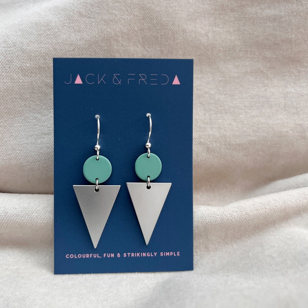 NEW! LOLA TRIANGLE EARRINGS - SILVER