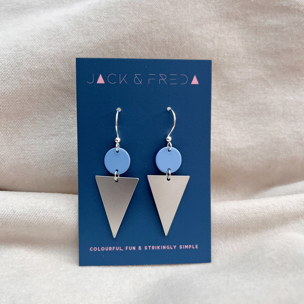 NEW! LOLA TRIANGLE EARRINGS - SILVER