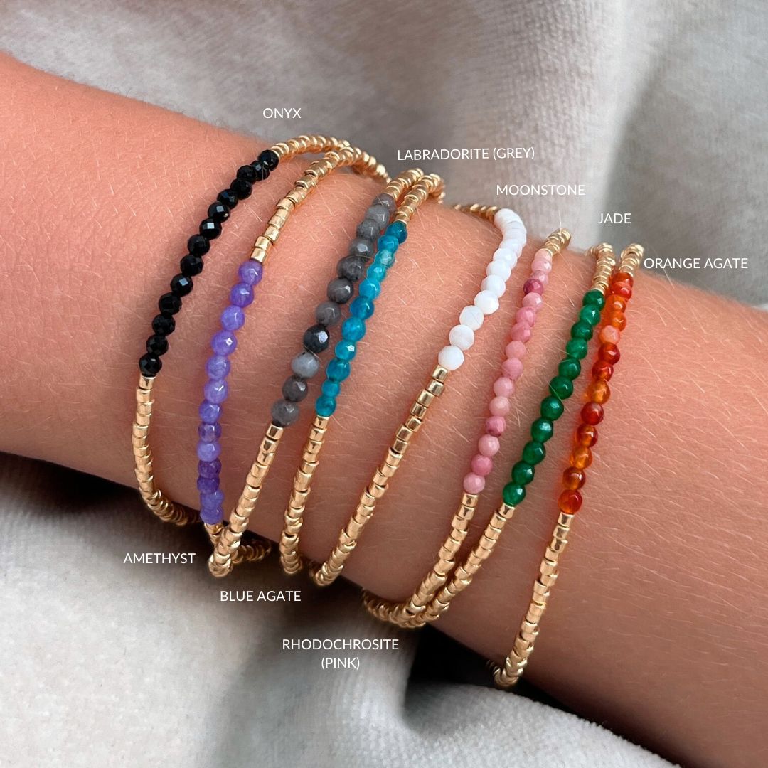 MIYUKI GEMSTONE BRACELETS - VARIOUS STONES
