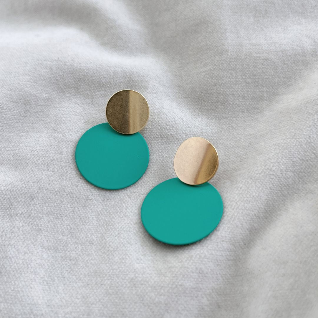 NEW! CIRCLE DISC EARRINGS - VARIOUS COLOURS