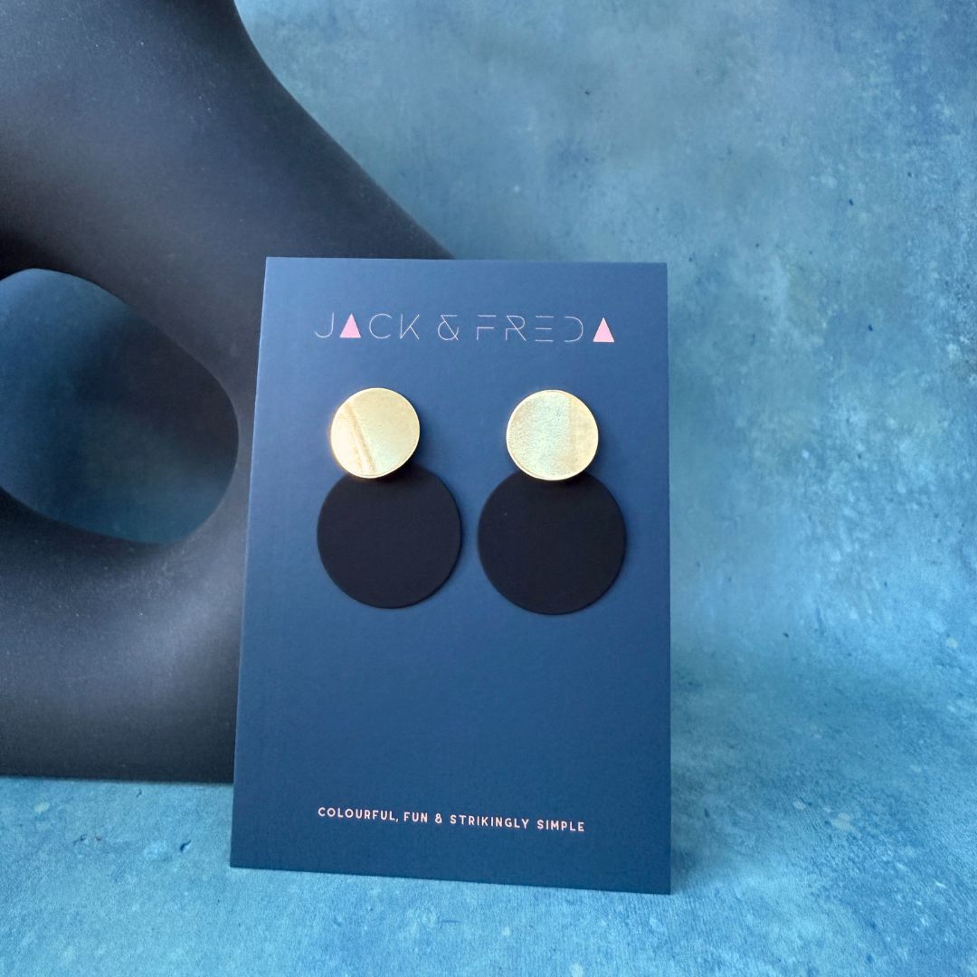 NEW! CIRCLE DISC EARRINGS - VARIOUS COLOURS