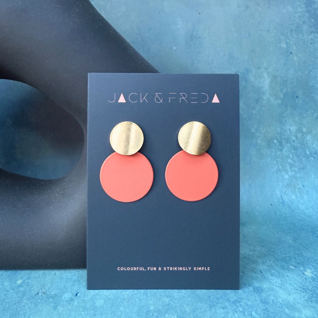 NEW! CIRCLE DISC EARRINGS - VARIOUS COLOURS