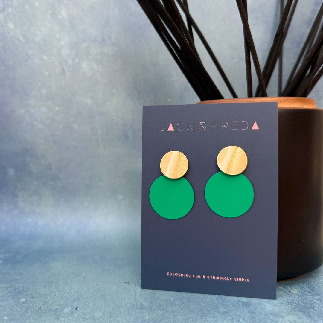 NEW! CIRCLE DISC EARRINGS - VARIOUS COLOURS