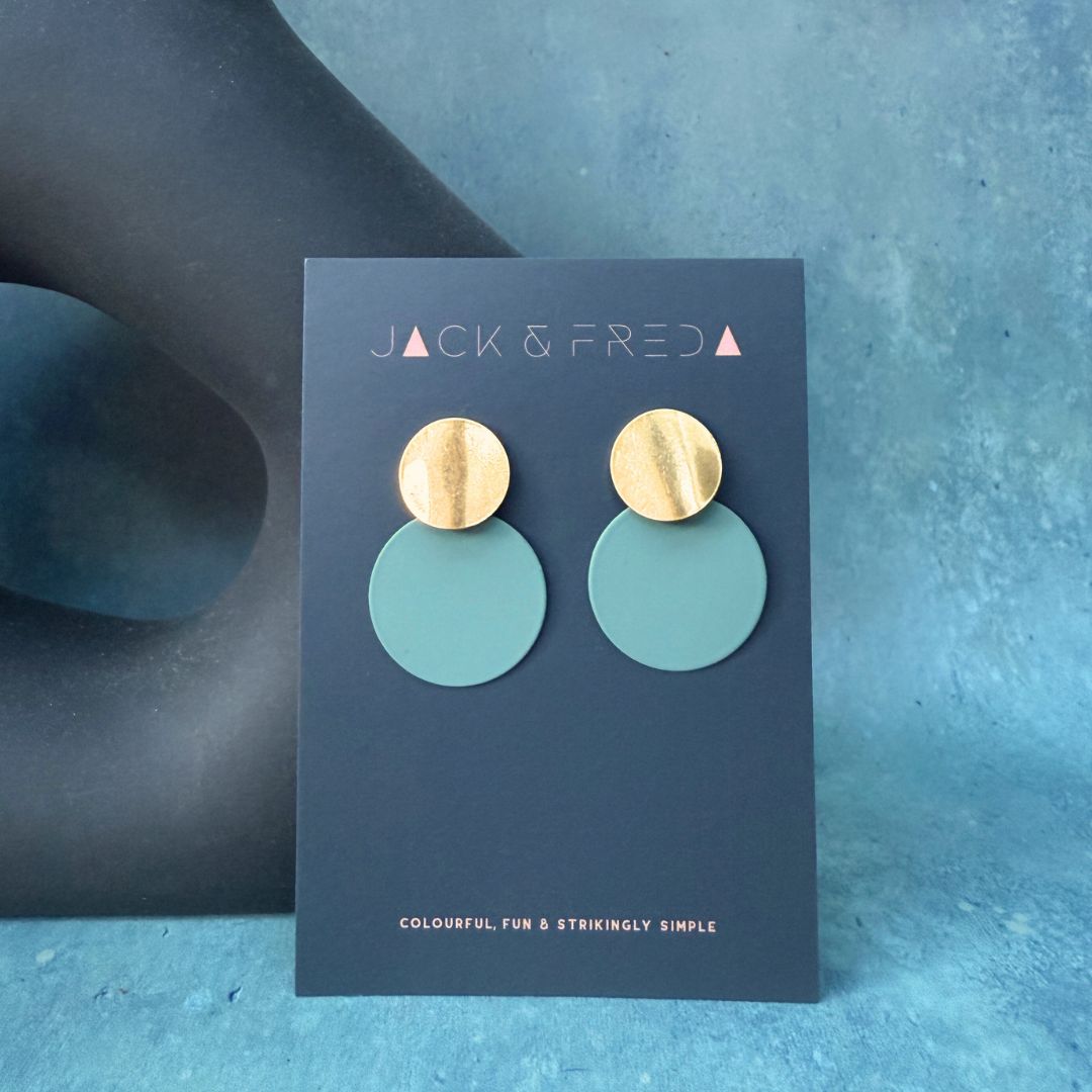 NEW! CIRCLE DISC EARRINGS - VARIOUS COLOURS