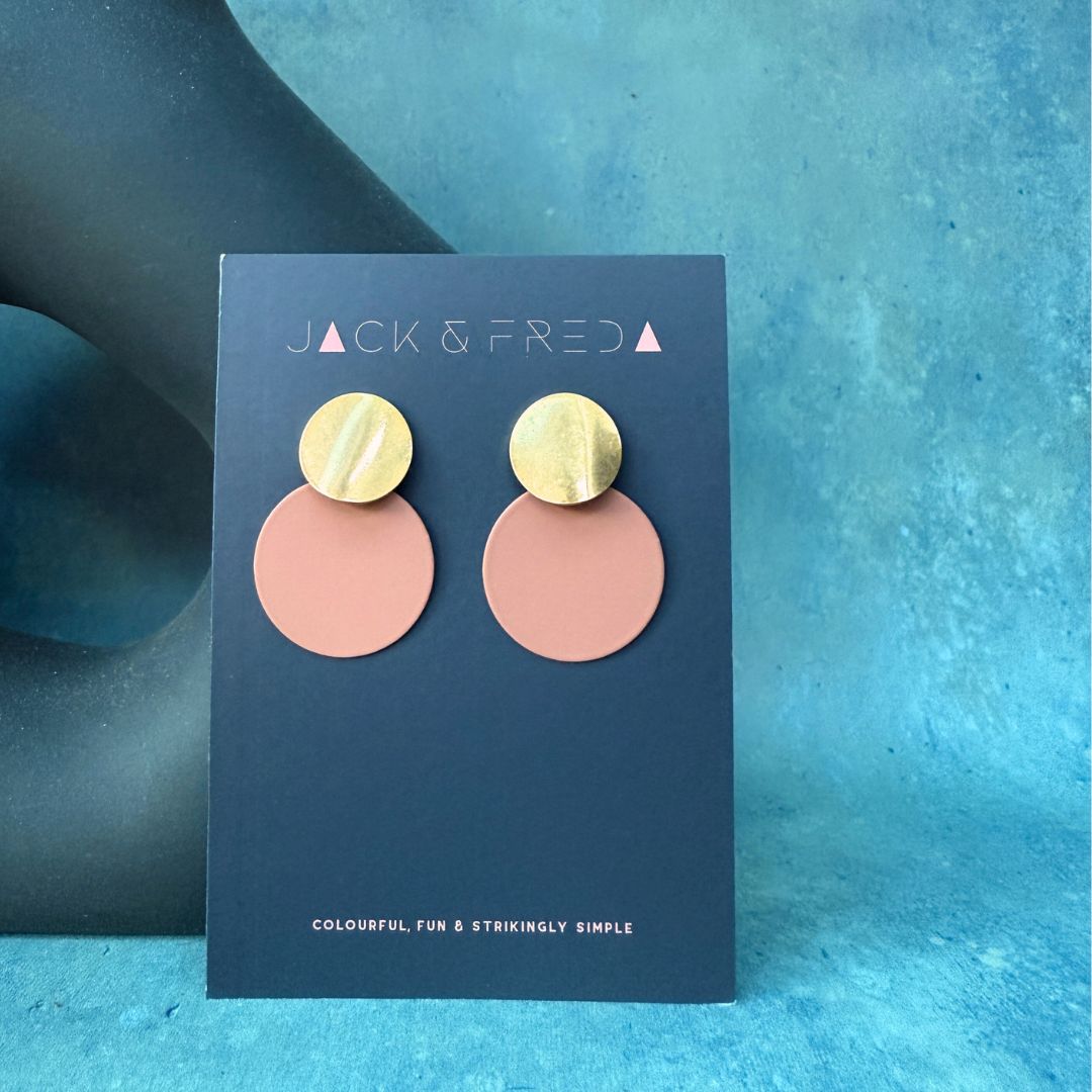 NEW! CIRCLE DISC EARRINGS - VARIOUS COLOURS