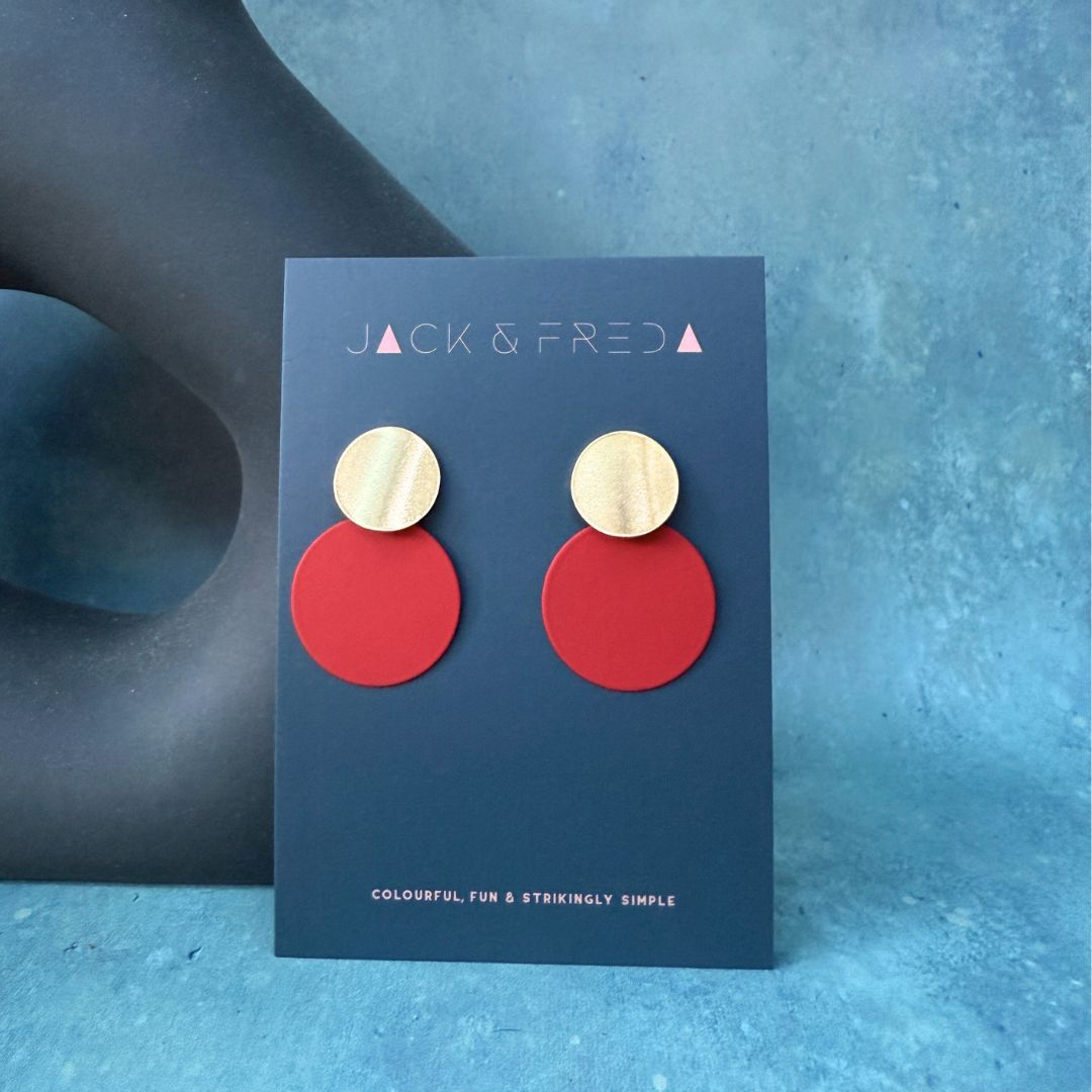 NEW! CIRCLE DISC EARRINGS - VARIOUS COLOURS