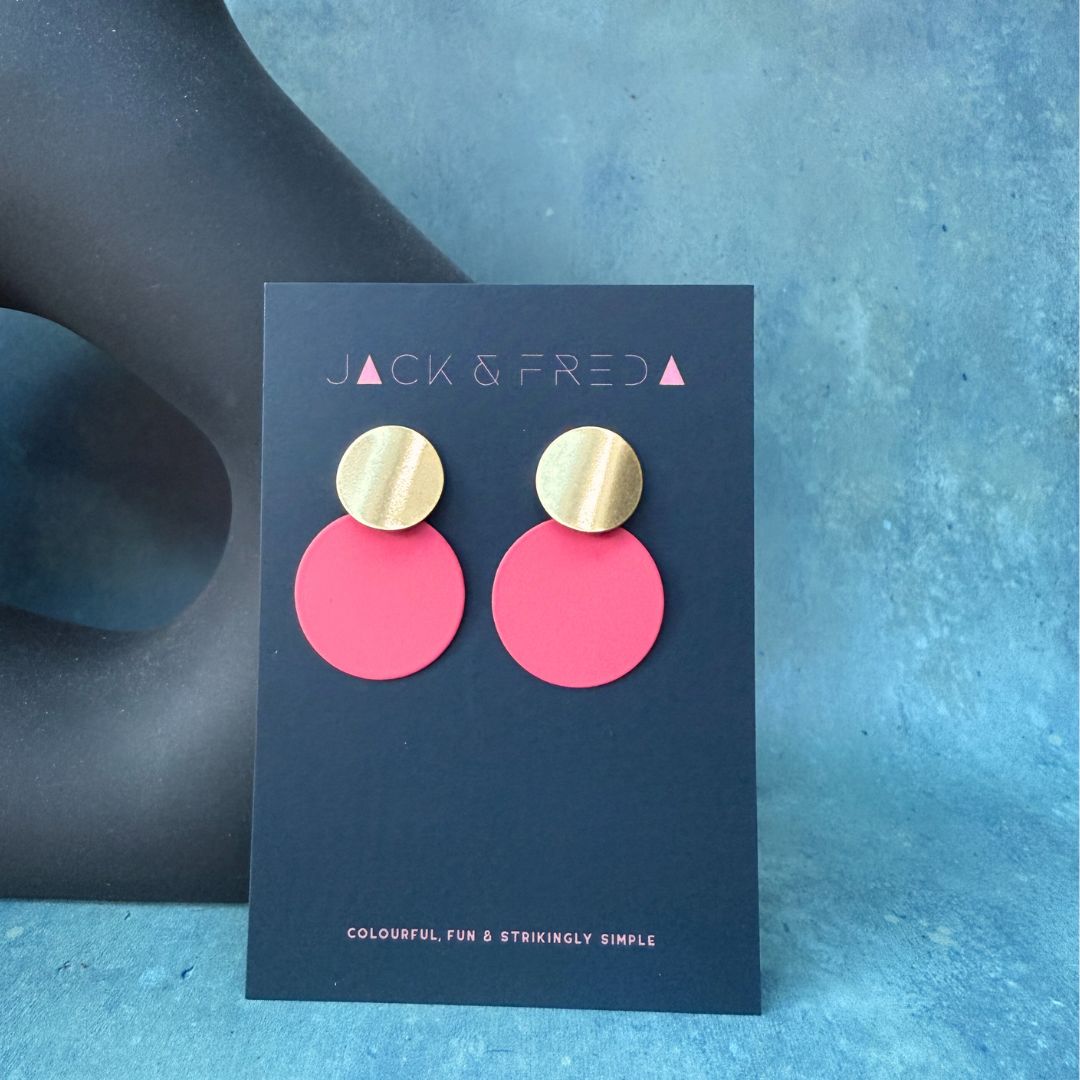 NEW! CIRCLE DISC EARRINGS - VARIOUS COLOURS