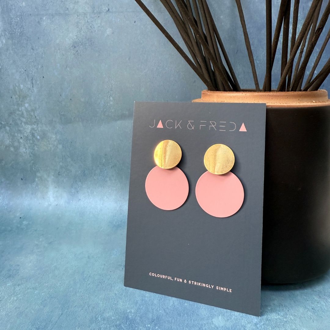 NEW! CIRCLE DISC EARRINGS - VARIOUS COLOURS