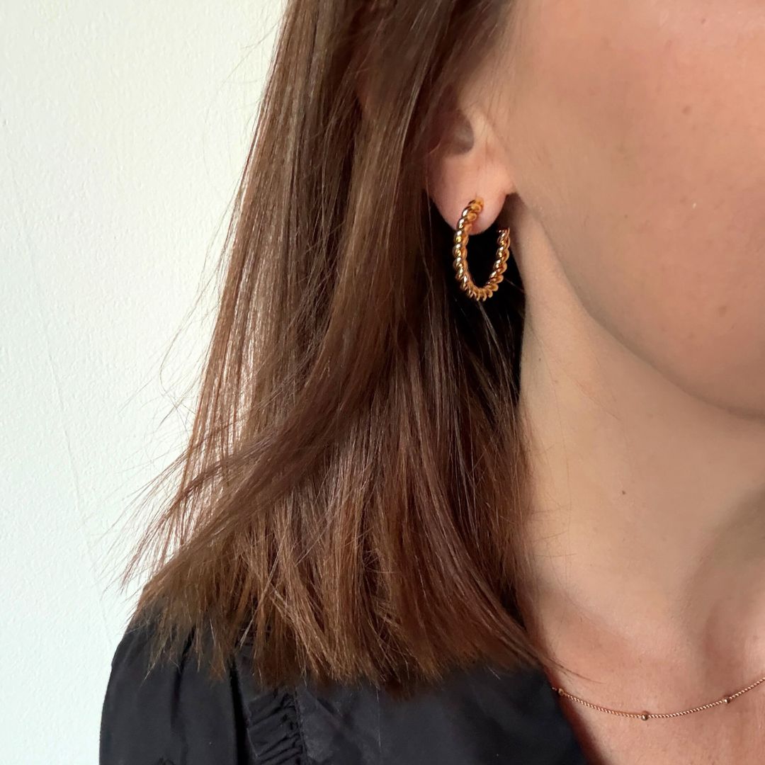 SILVER ROPE TWIST EARRINGS
