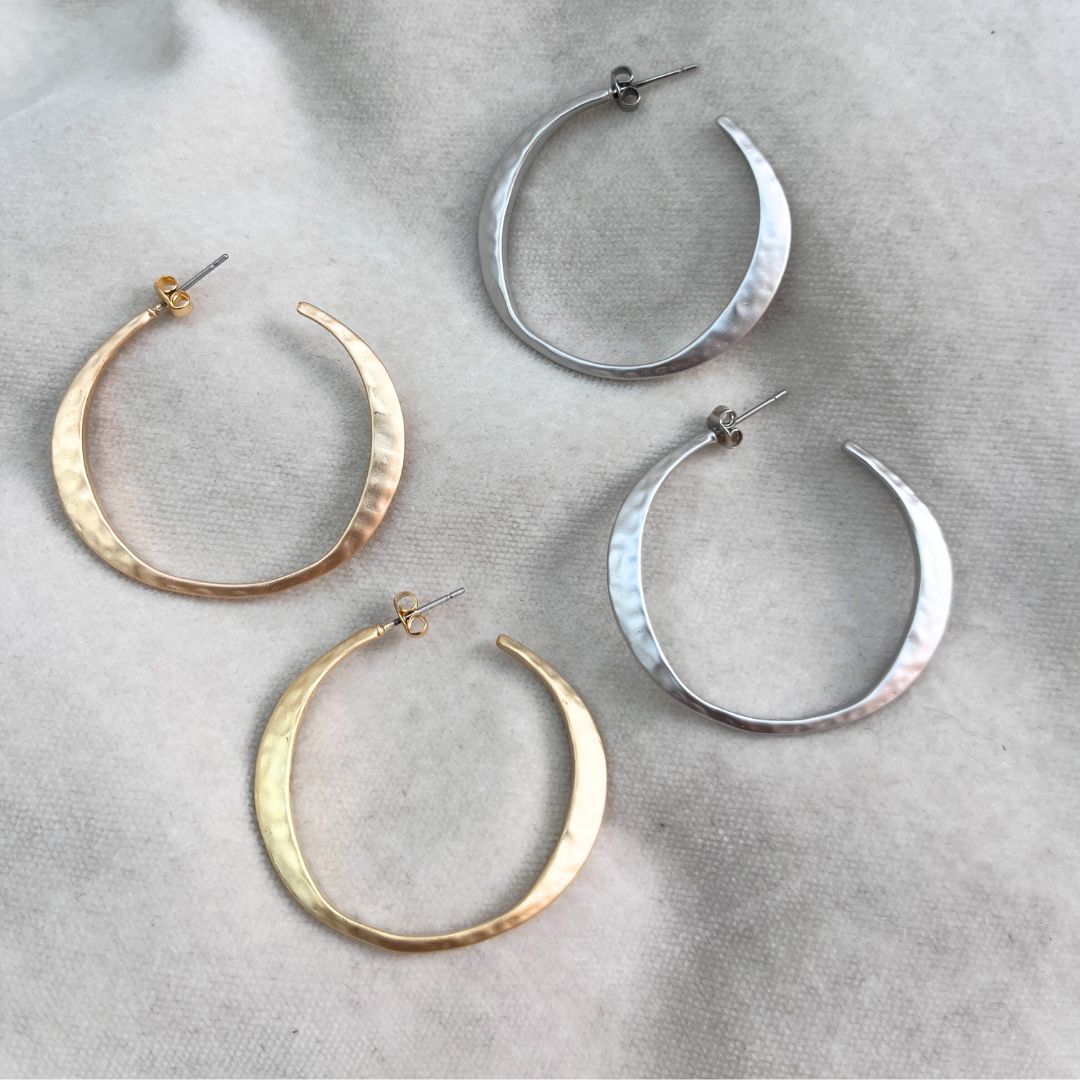 NEW! HAMMERED HOOPS