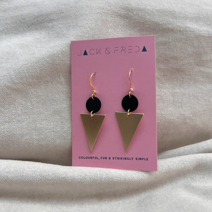 LOLA TRIANGLE EARRINGS (GOLD) - VARIOUS COLOURS