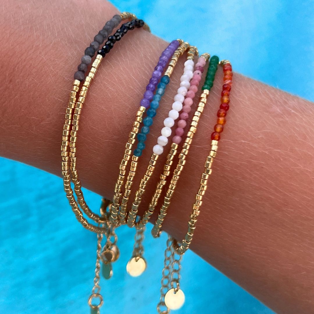 White stacking bracelet