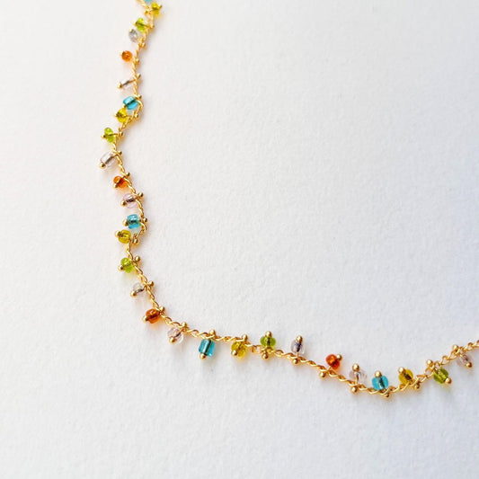 NEW! GLASS BEAD GARLAND NECKLACE
