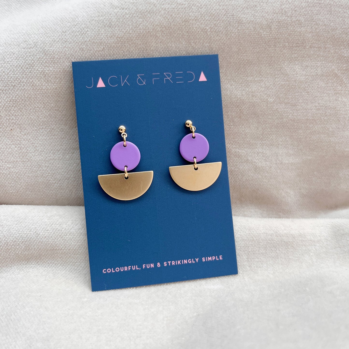 NEW! LOLA SEMI-CIRCLE STUDS - GOLD