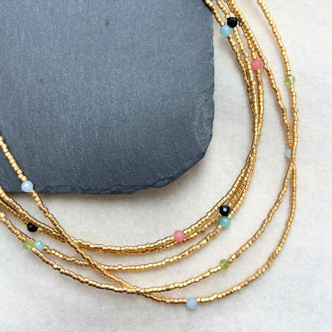 NEW! BEADED NECKLACES - SEMI PRECIOUS STONES