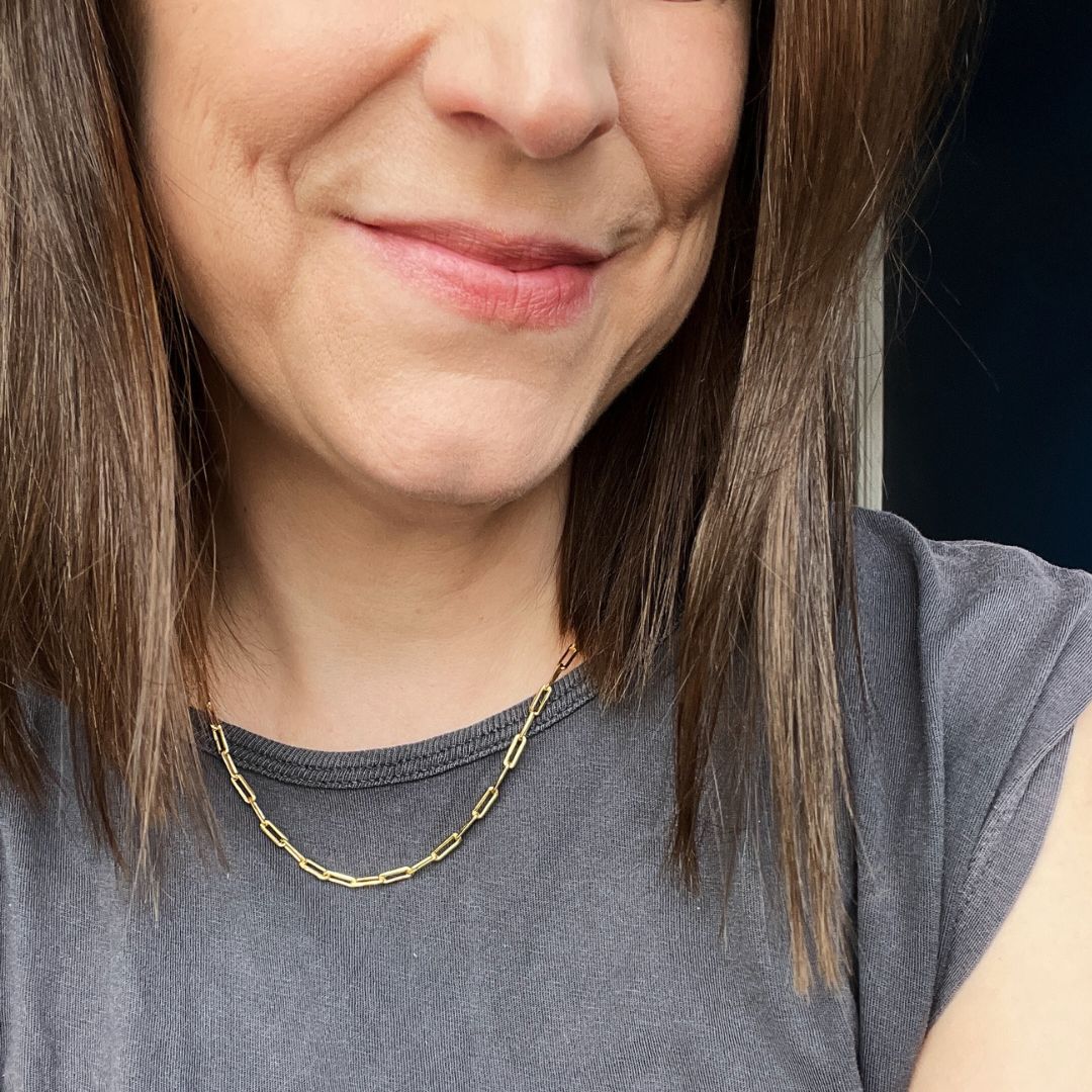 LINK CHAIN NECKLACE - SILVER OR GOLD