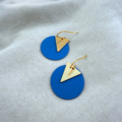 COLOURED DISC EARRINGS