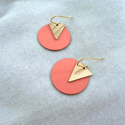 COLOURED DISC EARRINGS