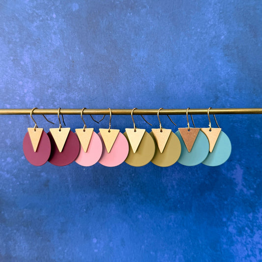 NEW! COLOURED DISC EARRINGS - SOFT