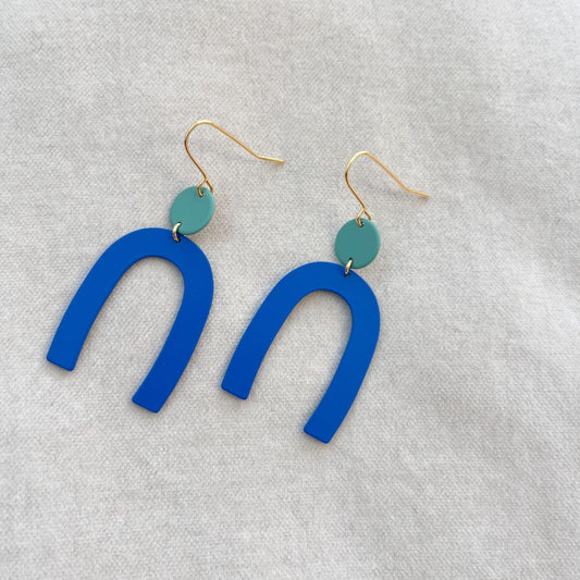 DOLLY EARRINGS - BLUE & MINT