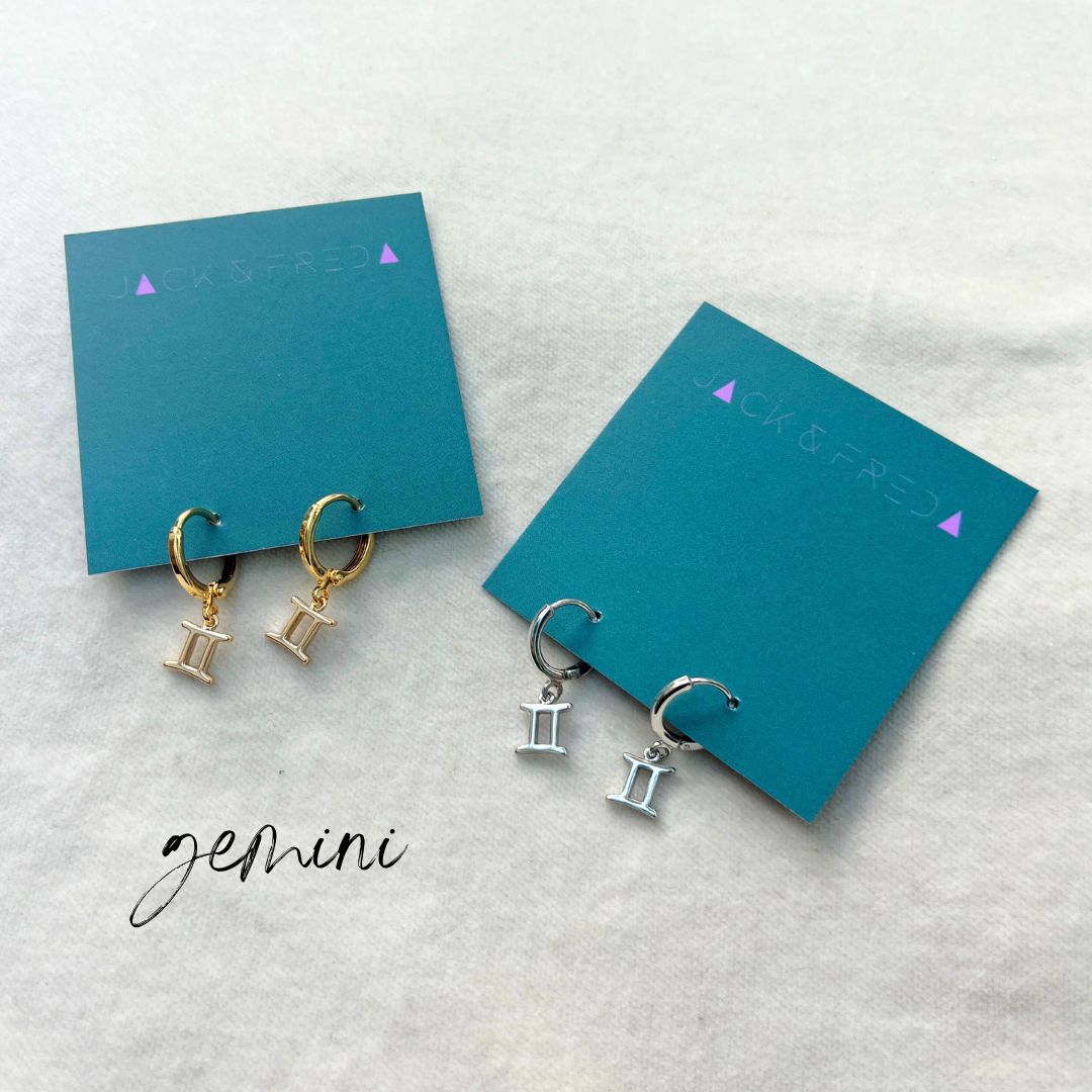 ZODIAC HUGGIES - GEMINI (SILVER OR GOLD)