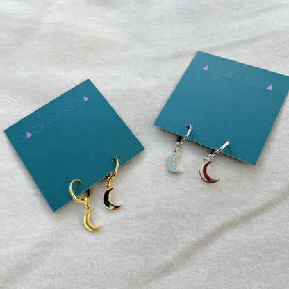 MOON HUGGIE EARRINGS