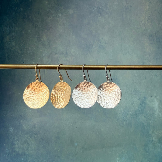 HAMMERED COIN EARRINGS
