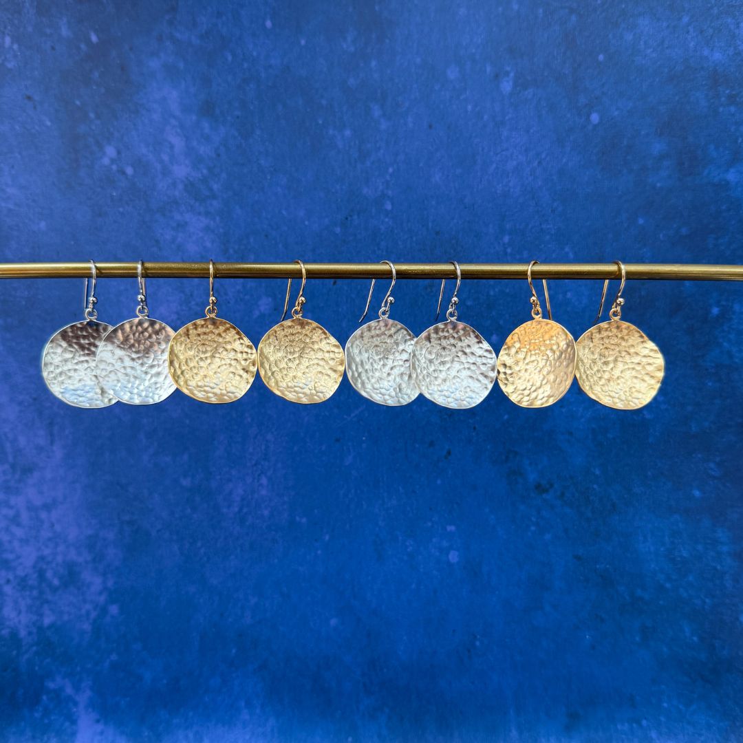 HAMMERED COIN EARRINGS