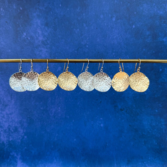 HAMMERED COIN EARRINGS