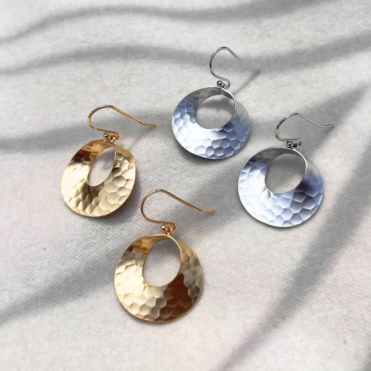 NEW! HAMMERED CURL EARRINGS