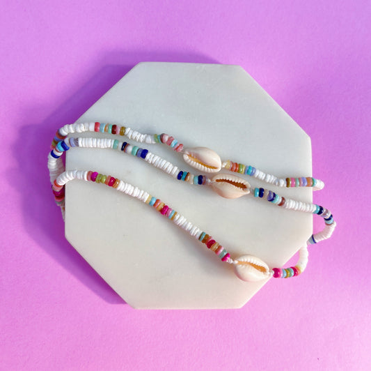 SHELL BEAD ANKLETS