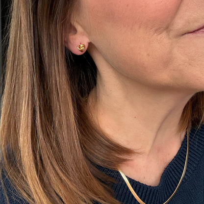 GOLD PLATED TWISTED KNOT STUDS