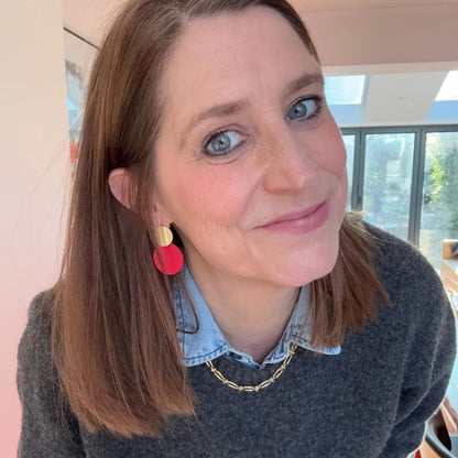 CIRCLE DISC EARRINGS - VARIOUS COLOURS