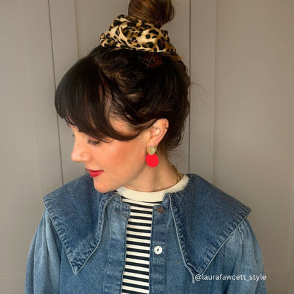 CIRCLE DISC EARRINGS - VARIOUS COLOURS