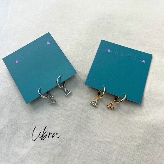 ZODIAC HUGGIES - LIBRA (SILVER OR GOLD)