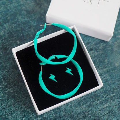 LIGHTNING BOLT STUDS & HOOPS BUNDLE