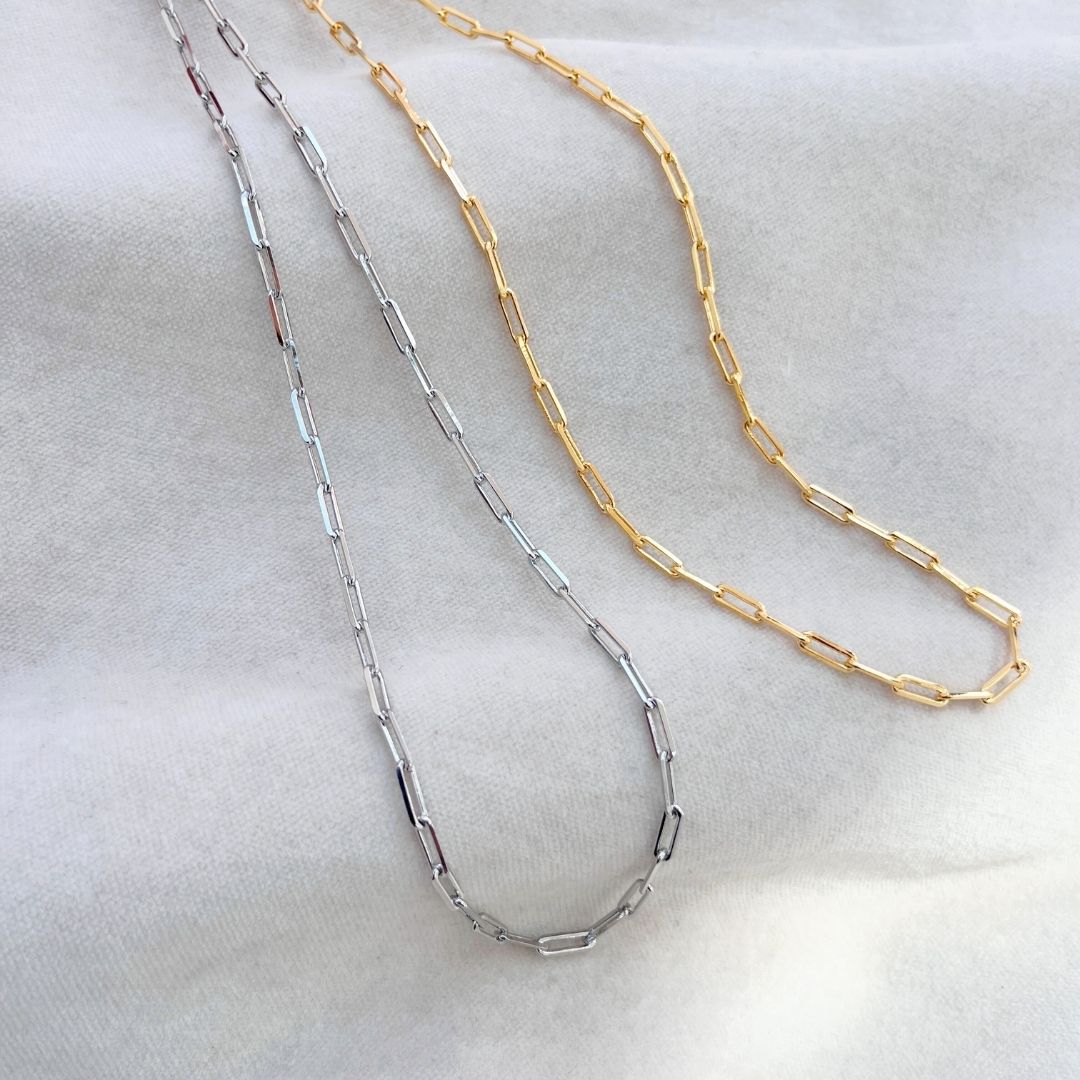 LINK CHAIN NECKLACE - SILVER OR GOLD
