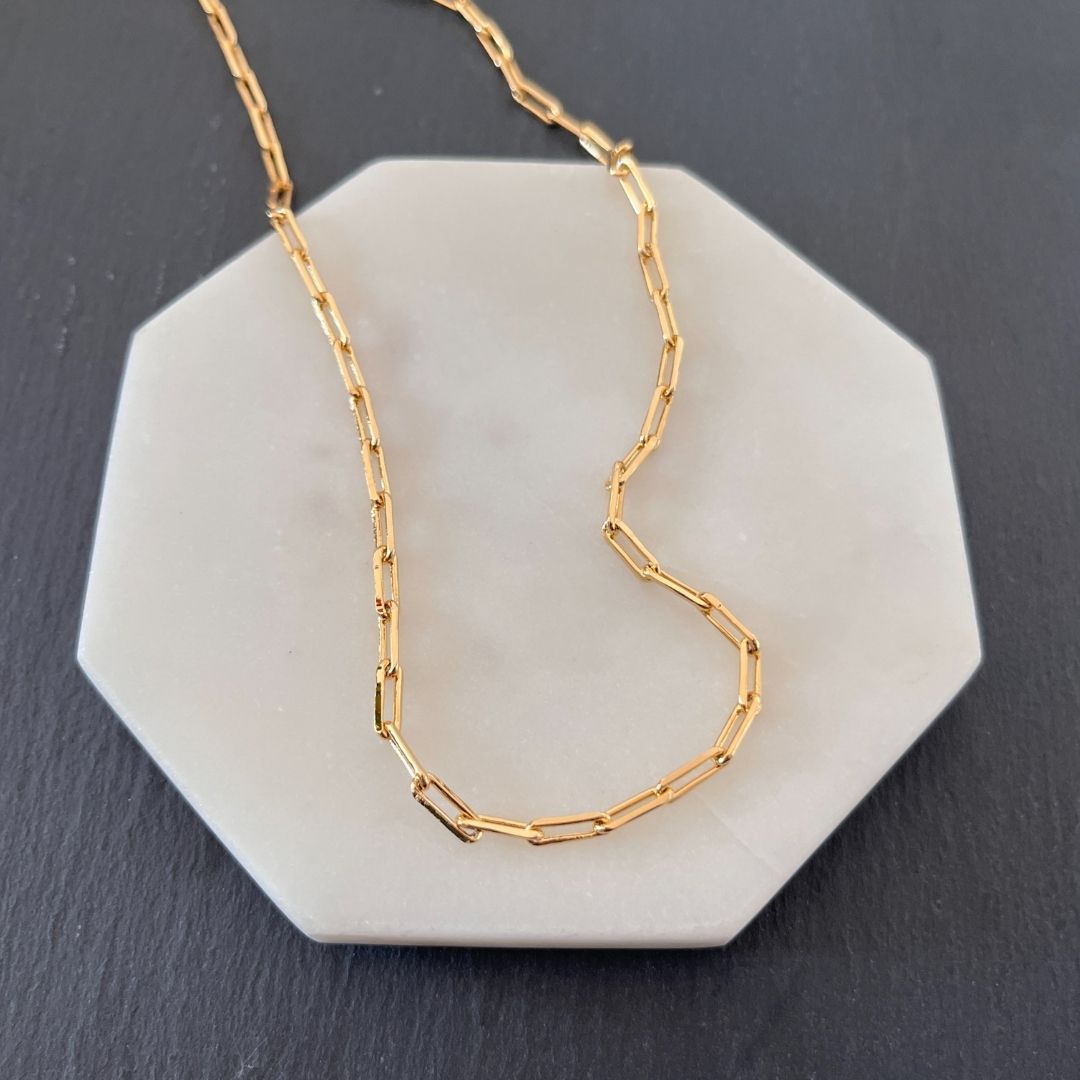 LINK CHAIN NECKLACE - SILVER OR GOLD