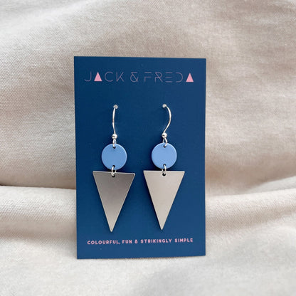 NEW! LOLA TRIANGLE EARRINGS - SILVER