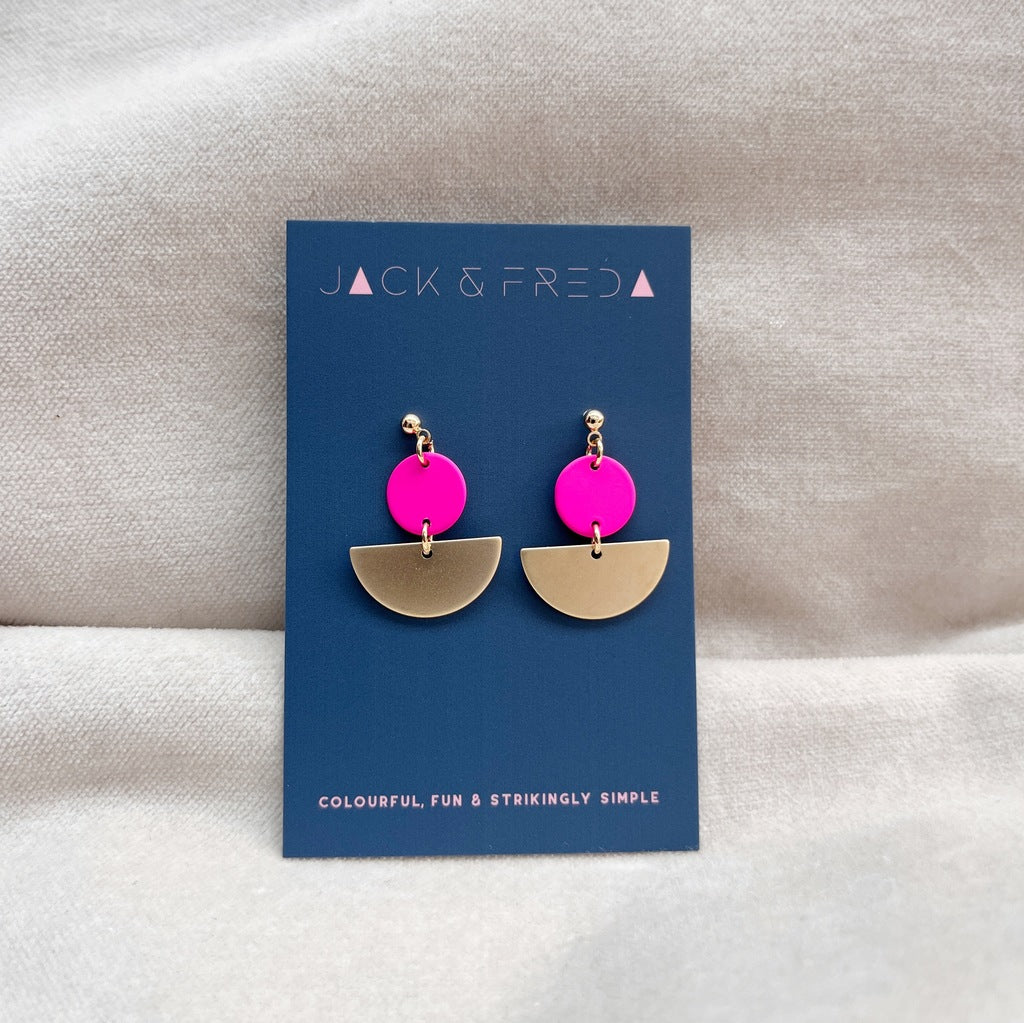NEW! LOLA SEMI-CIRCLE STUDS - GOLD