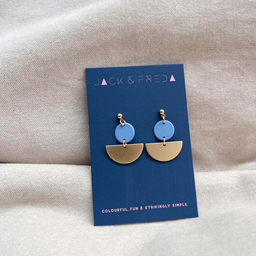 NEW! LOLA SEMI-CIRCLE STUDS - GOLD