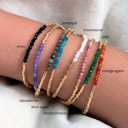 MIYUKI GEMSTONE BRACELETS - VARIOUS STONES
