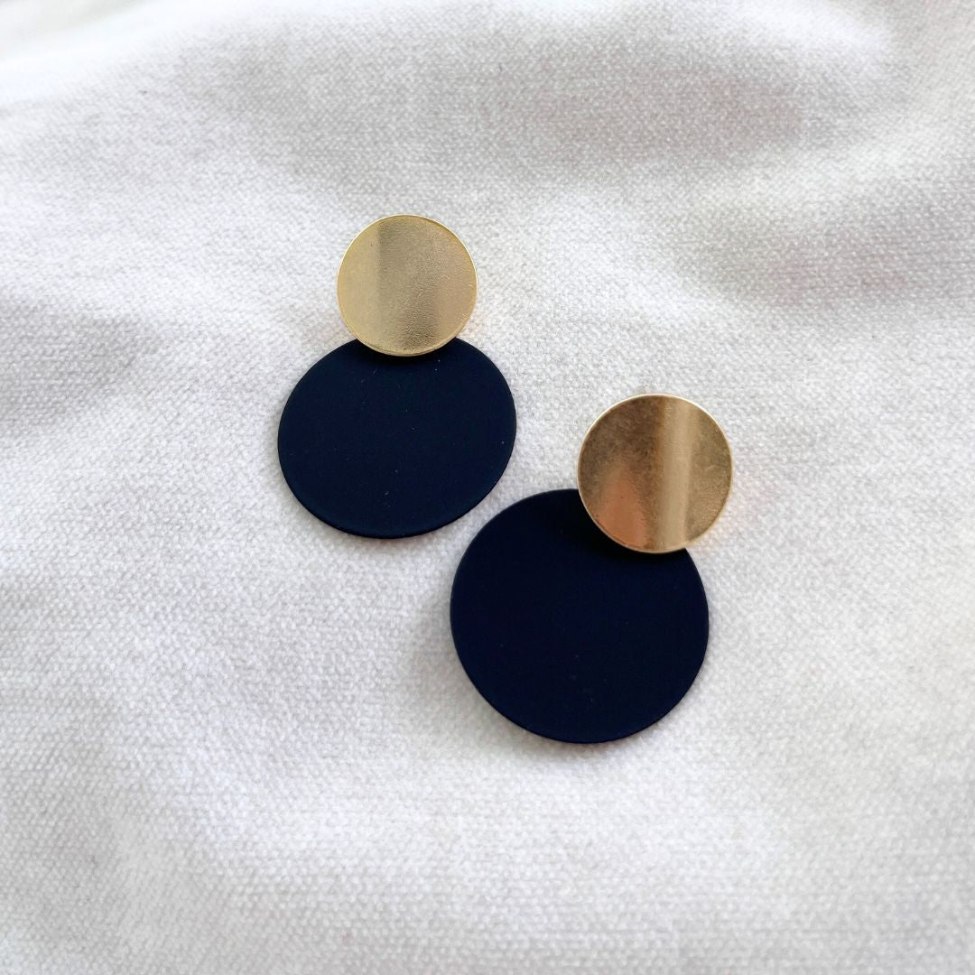 CIRCLE DISC EARRINGS - VARIOUS COLOURS