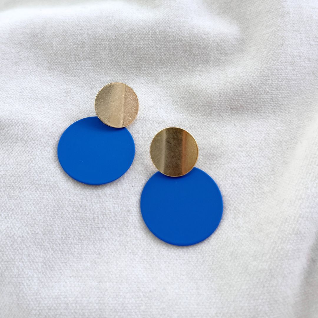 CIRCLE DISC EARRINGS - VARIOUS COLOURS