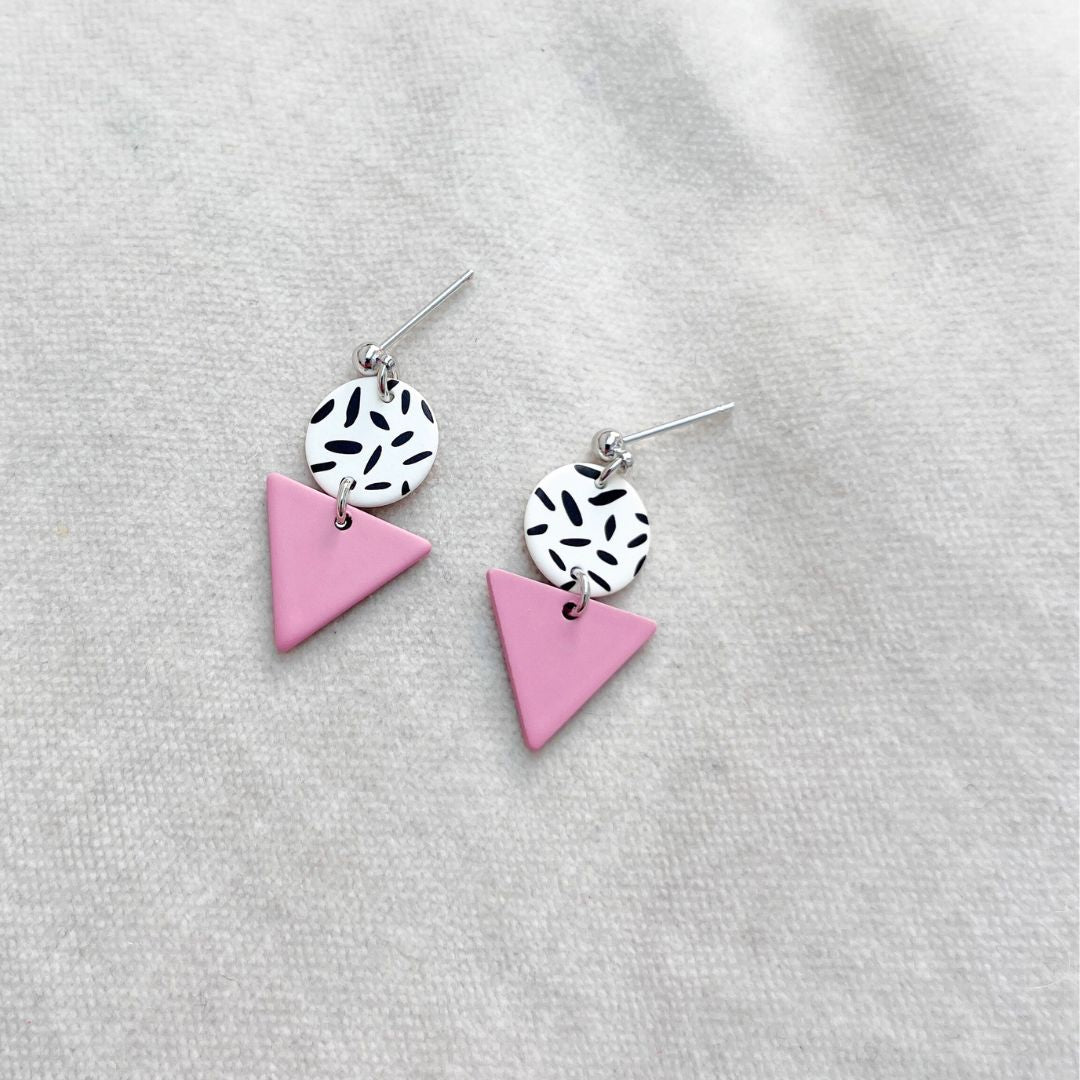 MINI MEMPHIS STUD EARRINGS - VARIOUS COLOURS